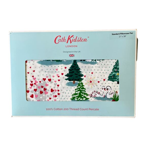 Cath Kidston London Shine Bright Christmas Holiday Standard Pillowcase Set NEW - Picture 11 of 15